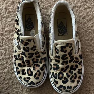 Worn toddler leopard vans